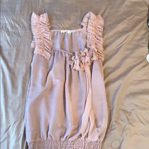 Ruffle dusty pink boutique top